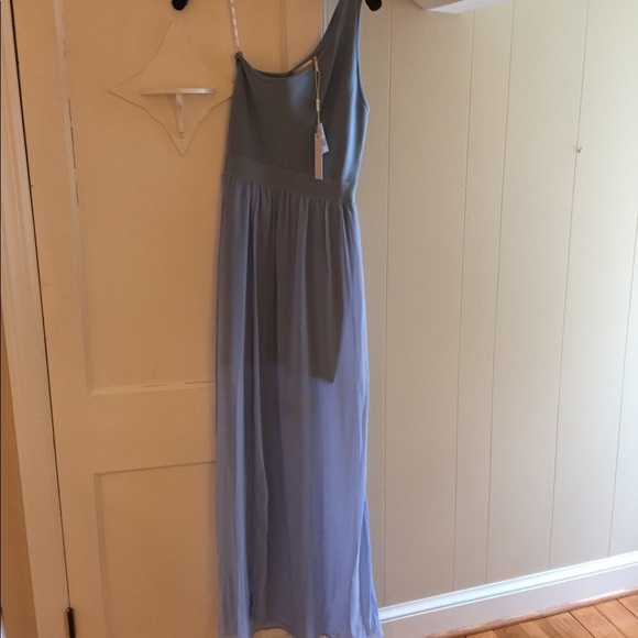 NWT STRETA SIWA OVERLAY MAXI DRESS IN ICE BLUE - Picture 2 of 4